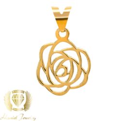 پلاک طلای لیزری گل رز 1298